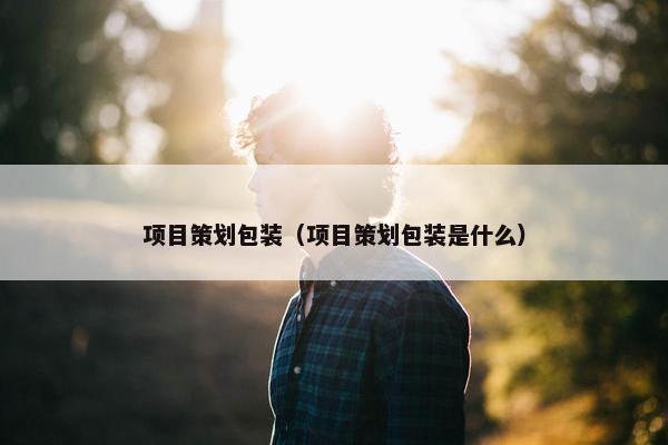 项目策划包装（项目策划包装是什么）