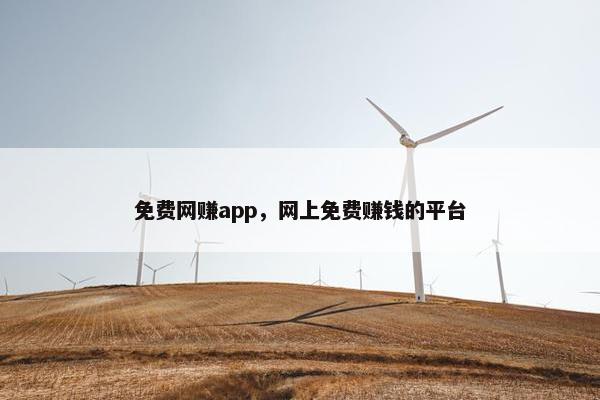 免费网赚app，网上免费赚钱的平台