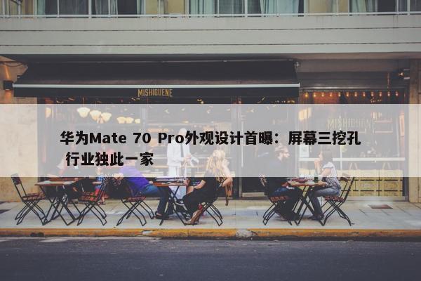 华为Mate 70 Pro外观设计首曝：屏幕三挖孔 行业独此一家