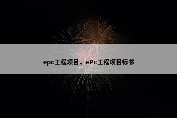 epc工程项目，ePc工程项目标书