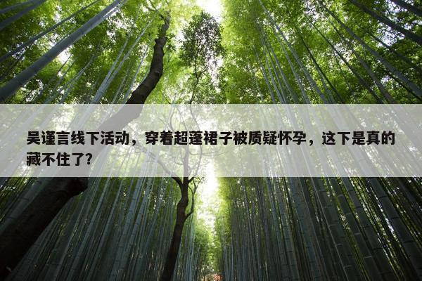 吴谨言线下活动，穿着超蓬裙子被质疑怀孕，这下是真的藏不住了？