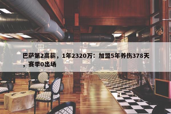 巴萨第2高薪，1年2320万：加盟5年养伤378天，赛季0出场