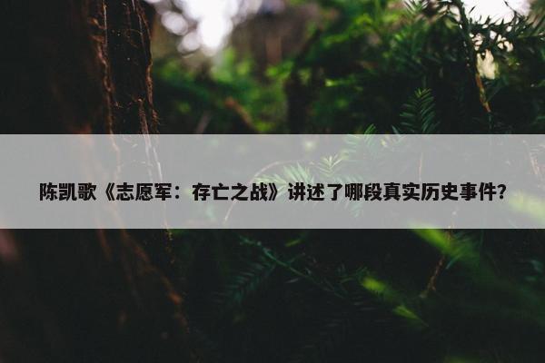 陈凯歌《志愿军：存亡之战》讲述了哪段真实历史事件？