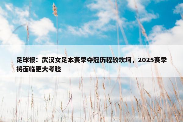 足球报：武汉女足本赛季夺冠历程较坎坷，2025赛季将面临更大考验