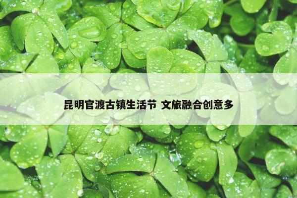 昆明官渡古镇生活节 文旅融合创意多